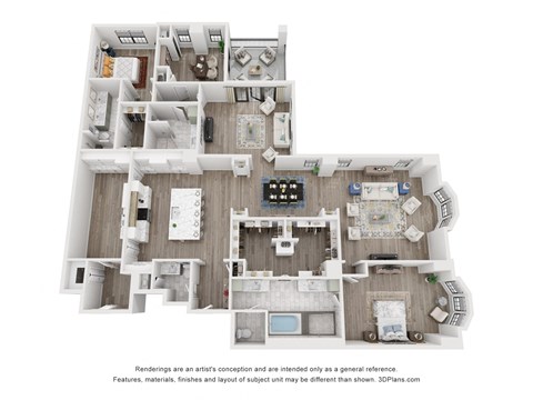 Floor plan for 3 beds, 3.5 baths, 3175 sqft